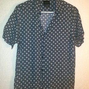 Denim & Flower Short Sleeve Shirt